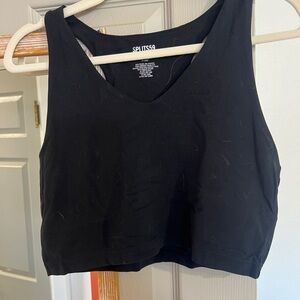 Splits59 Black Crop Top